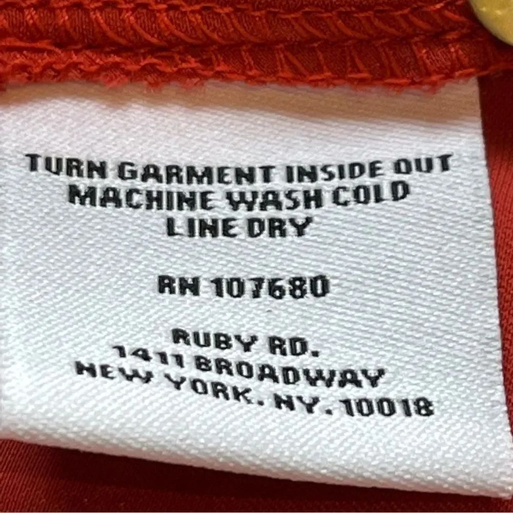 Ruby Red Women's Petite Button Up Blouse Size 12P Cayenne Color - Picture 8 of 8